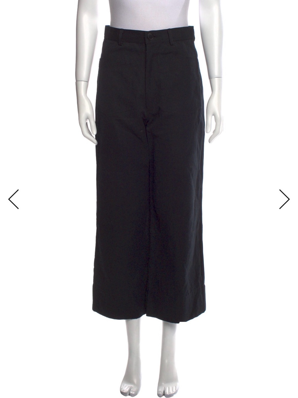 Caron Callahan Black Ankle-Length Wide Crop Pants